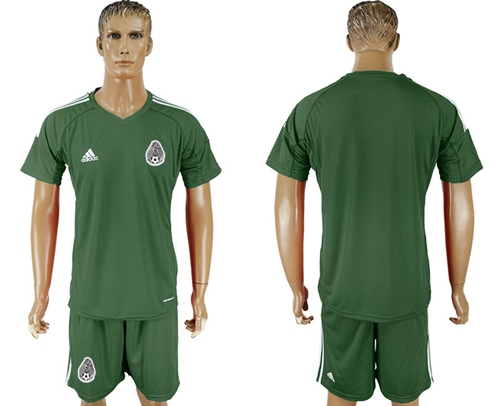 Mexico Blank Green Goalkeeper Soccer Country Jersey